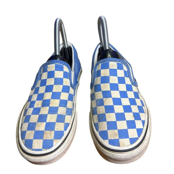 VANS Classic Slip-On Checkerboard Blue/ White Unisex‎ Sneakers Y3.5/M3.5/W5.0 - Picture 3 of 7